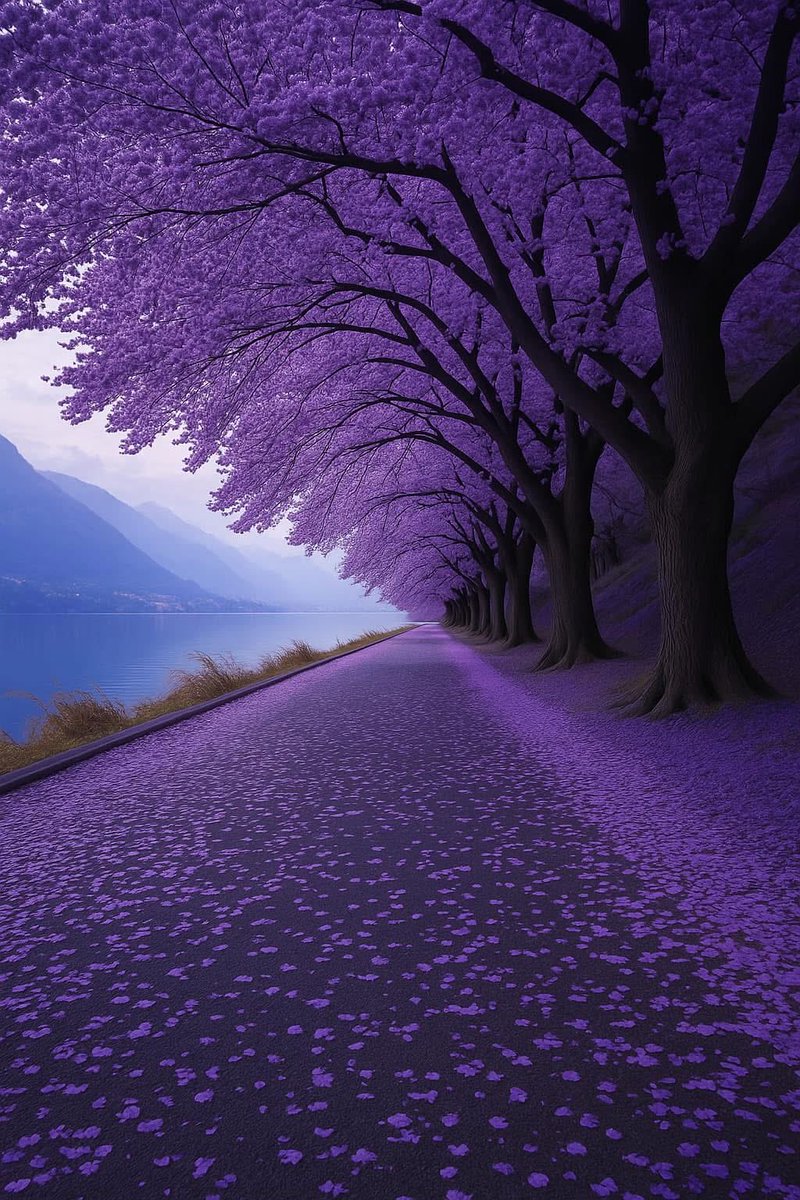 mshafqat72's tweet image. A dreamy road painted in shades of purple 💜✨
Where blossoms fall like whispers, and the horizon melts into serenity. Nature’s poetry, written in silence. 🌸🌌

#NaturePhotography #PurpleDreams #ScenicBeauty