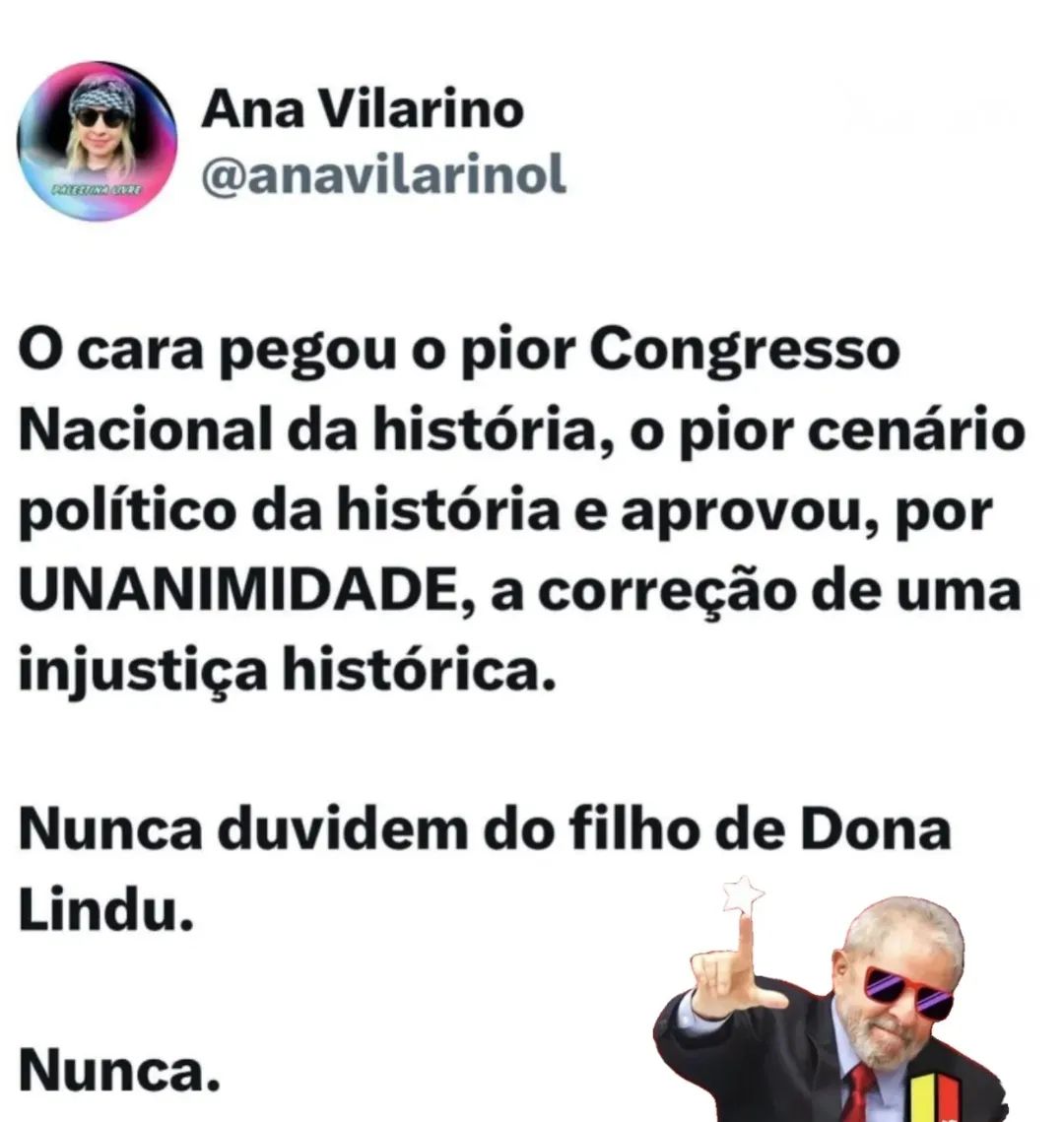 Nunca duvidem, da persuasão do LULA!