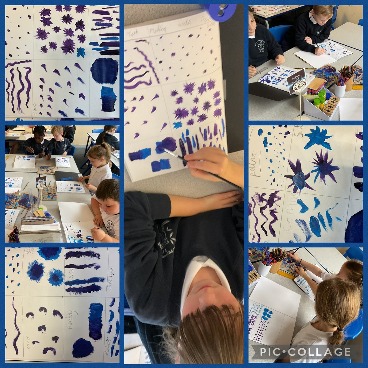 FPS_4_BStorms's tweet photo. Mark Making in our Art lessons this week. We are using paint pallet essentials #fpsart https://t.co/DQ8LOmYRbM