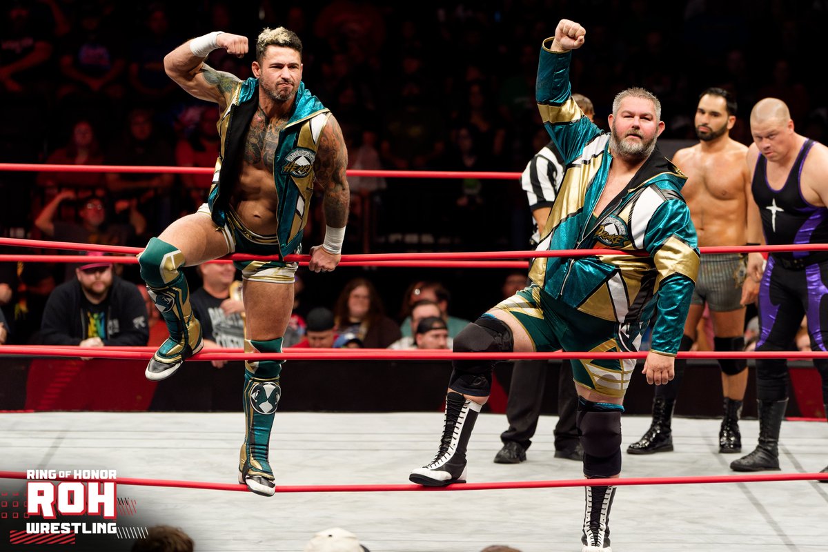 ringofhonor's tweet photo. The Workhorsemen are back! @RealJDDrake &amp; @Antnyhenry bring their hard-hitting style to tag team action on ROH TV!

📺 Watch ROH TV on #HonorClub at https://t.co/8dcdtxr3sN https://t.co/BZJWYPZI7k