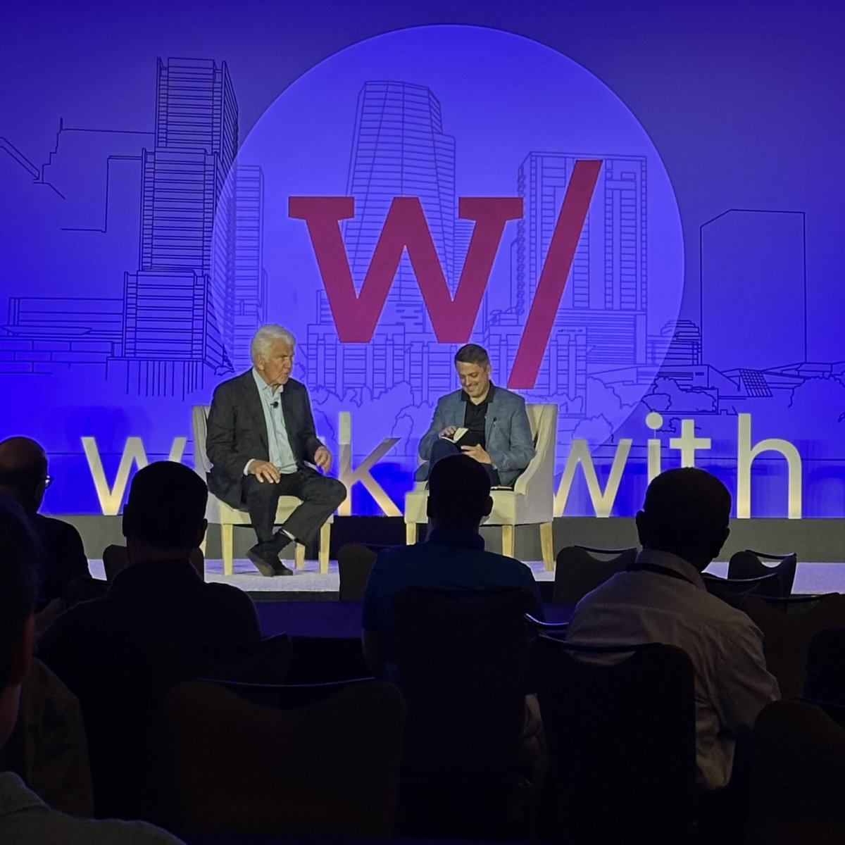 siliconlabs's tweet photo. Closing out #WorksWith Summit with a fireside chat between CTO Daniel Cooley and Robert Metcalfe, Turing Laureate, Ethernet co-inventor & creator of Metcalfeโs Law. His insight on networks + IoT = perfect finale. ๐ https://t.co/0qvFIf6yaS