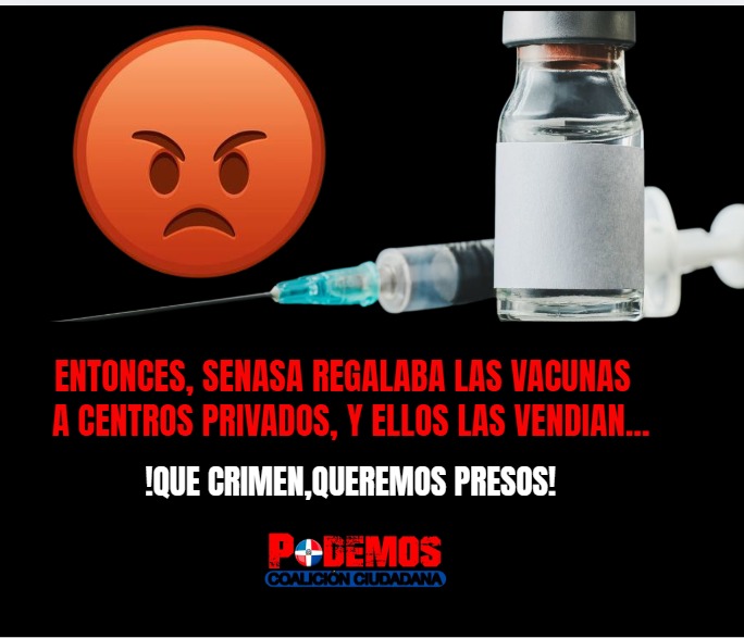 CambiemosRD1's tweet photo. La mayor perversidad, regalar las vacunas a los centros privados para que hagan negocios.#RegalarVacunas #ACentrosPrivados #Perversidad #QueremosJusticia #CoalicionPodemos https://t.co/1n2vRjfqeY