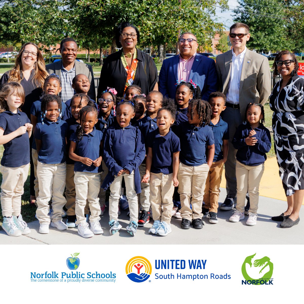 NPSchools_VA's tweet photo. πβοΈ Today we celebrated the ribbon cutting of the new Born Learning Trail at Broad Creek Park with @UnitedWaySHR + @NorfolkVA Parks & Rec! π³
ππ Big thanks to Richard Bowling ES kindergarteners for joining us and for everyone who made this possible.
#NPS #BornLearningTrail https://t.co/leyF9iCIPI