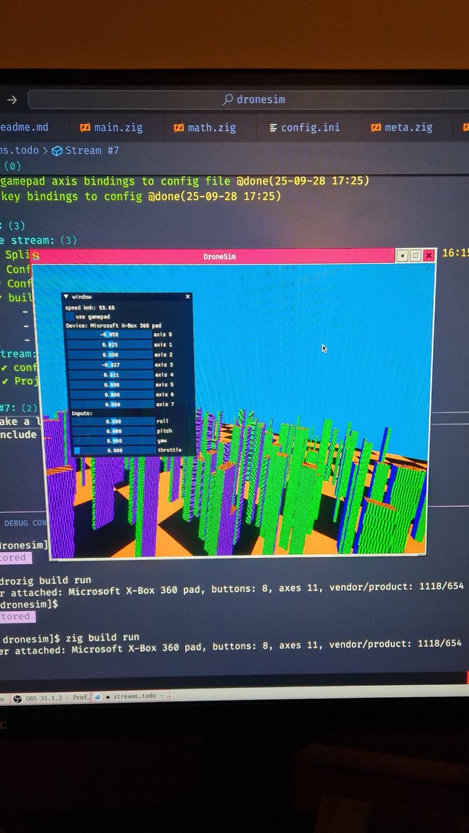 Started a stream to add gltf support to a game that is currently made entirely of boxes twitch.tv/nothke #ziglang