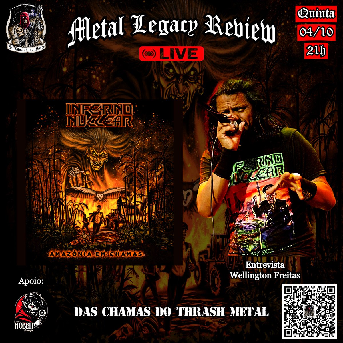 infernonuclear's tweet photo. Saudações Thrash Maníacos! 🔥

Logo mais, às 21h, tem mais uma edição do Metal Legacy Review ⚡

Inferno Nuclear no canal do YouTube do programa Na Lâmina da Foice. https://t.co/xava0sufjr