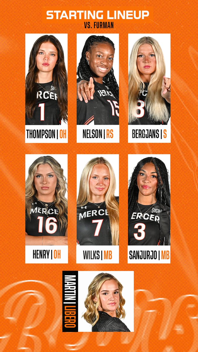 MercerBearsVB's tweet photo. Thursday night starters!

#DefendTheDen | #WALDONSTRONG https://t.co/rLIuDntwEL