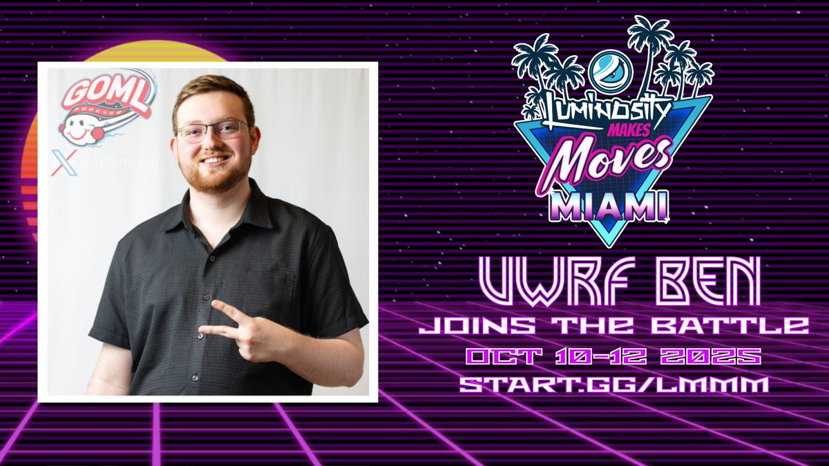 Challenger approaching🥷

<a href="/Ben_SSBM/">Ben</a> is confirmed for #LMMM!🌴

ONLY 3 DAYS LEFT TIL REG CLOSES! Sign up at start.gg/LMMM
