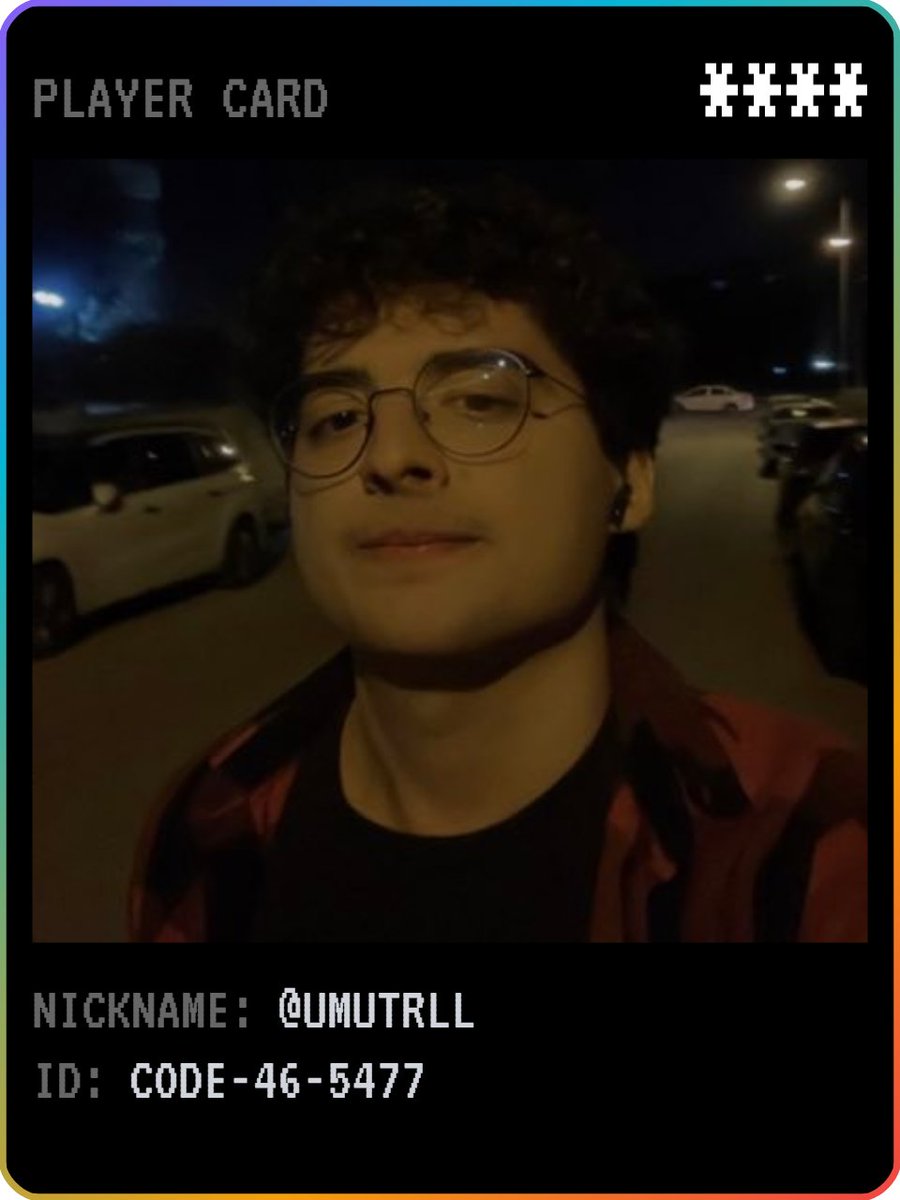 Just got my Player ID: X-CODE-46-5477 🎮

Join the game!

@codegamedotfun