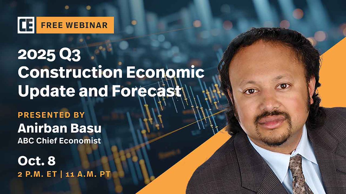 📊 What’s next for construction in Q3?

Find out in our upcoming 2025 Q3 Construction Economic Update and Forecast webinar with <a href="/ABCNational/">ABC National</a> Chief Economist Anirban Basu.

👉 Get more information and register for the event here: f.mtr.cool/ureclnsqdb
