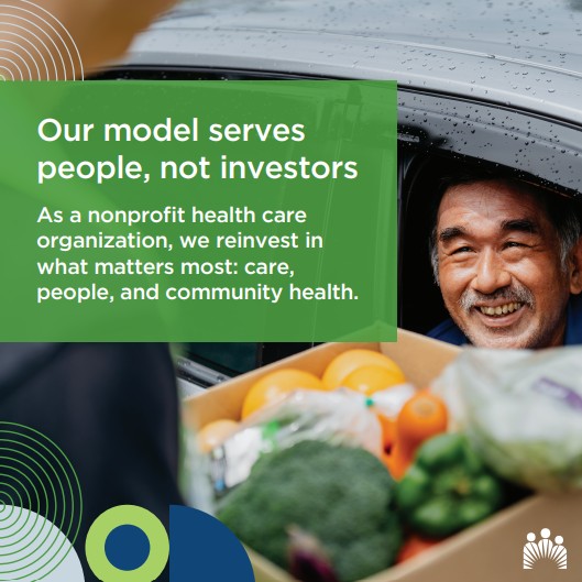 kpnorcal's tweet image. Connection is key to good health. That’s why we work with community partners to help shape a future where everyone has a chance to thrive. Find brief stories of our impact in the Kaiser Permanente Northern California Community Health Snapshot: k-p.li/4o5WRgJ