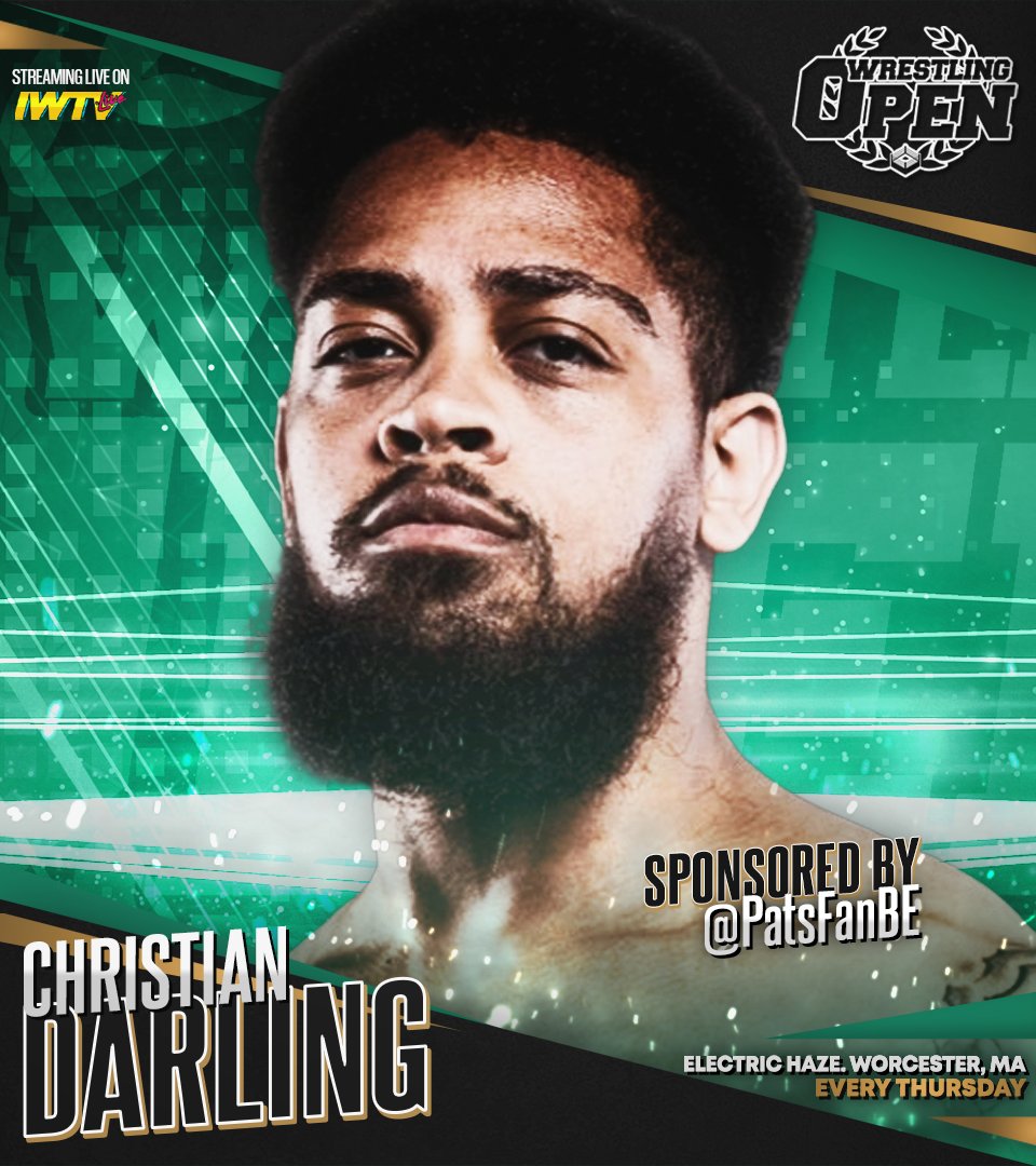 MATCH 2: <a href="/BobbyCasale/">Bobby</a> challenges incumbent <a href="/_chrisdarling/">Christian</a> sponsored by <a href="/PatsFanBE/">Tim</a> with guest announcer <a href="/MoonTheVoice/">PJ Moon</a>!

Sign up for <a href="/indiewrestling/">IWTV</a> to stream <a href="/WrestlingOpen/">Wrestling Open</a> live at 7:30pm ET every Thursday forever.

#WrestlingOpen | IWTV.live