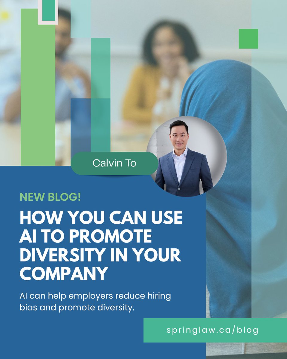 SpringLawFirm's tweet image. AI can reduce hiring bias &amp;amp; improve workplace diversity. Employers are already using it to create fairer hiring practices. Read how ➡️ f.mtr.cool/asxxdcivrq
.
.
#ai #inclusivehiring #diversityandinclusion #employmentlaw