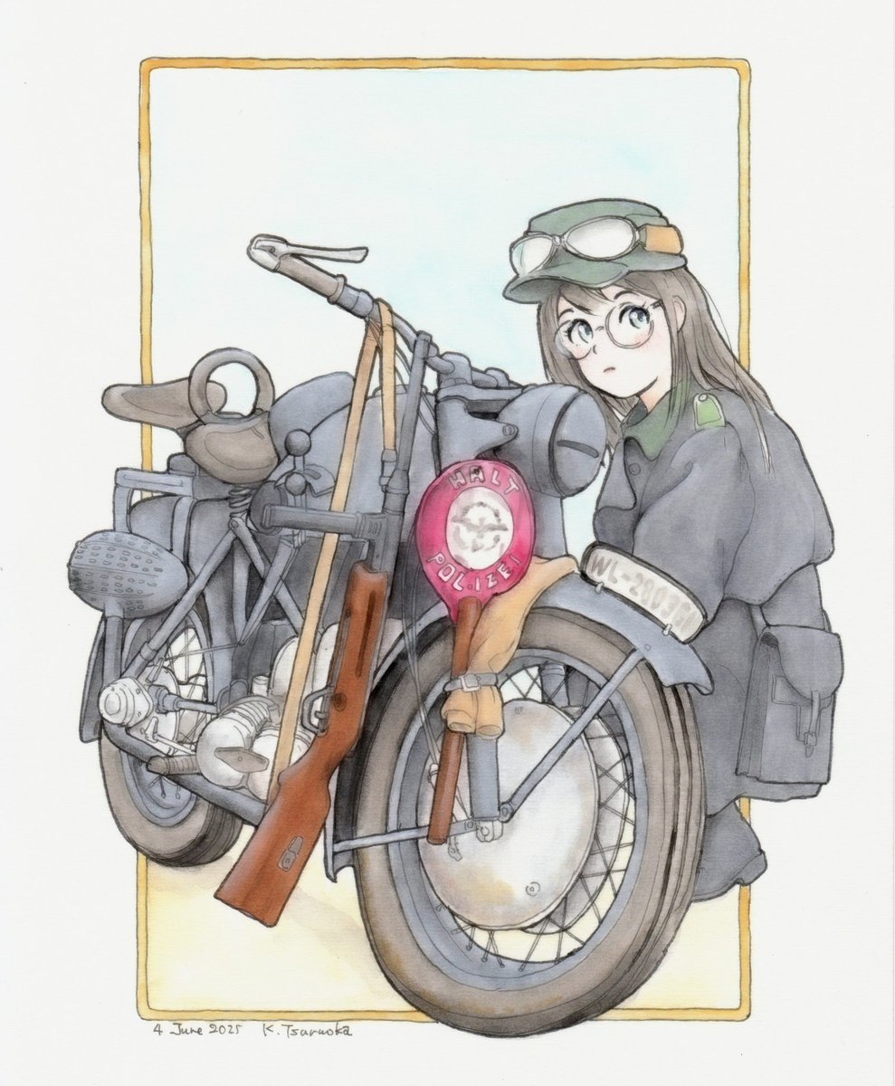 「#毎月2日は二気筒の日 BMW Rシリーズ祭」|Kaz Tsuruokaのイラスト