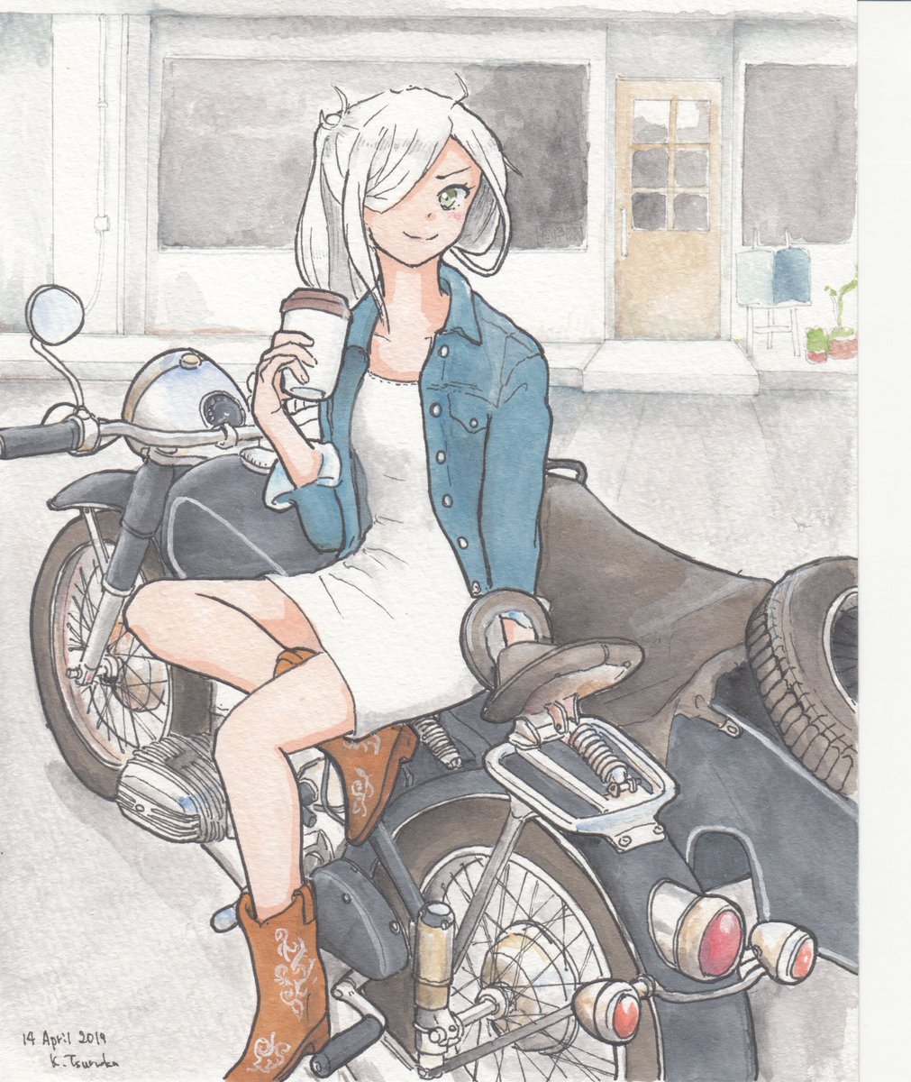 「#毎月2日は二気筒の日 BMW Rシリーズ祭」|Kaz Tsuruokaのイラスト