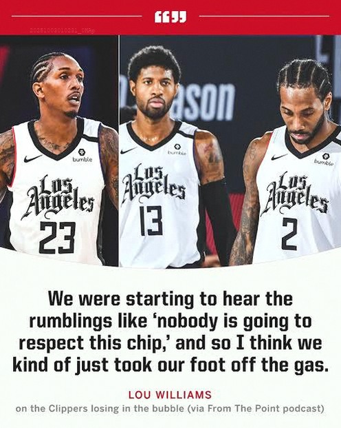 Is it just me or is this wild "loser mentality" insane? 😂 Glad they never won a ring. PG &amp; Lou were ringless on a team that'd NEVER seen the conf finals. Foot off the gas over rumors of no credit? Imagine MJ or Kobe in that bubble—they'd crush EVERY...