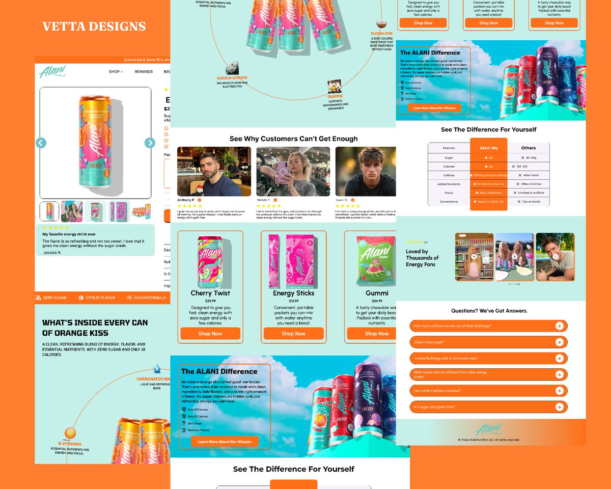 adewale_adeola1's tweet image. Just dropped a fresh product page concept for Alani Nu’s Orange Kiss. Clean layout, bold visuals, and a customer first experience designed to boost conversions.
#UIDesign #Ecommerce #webdesignpro
#figma