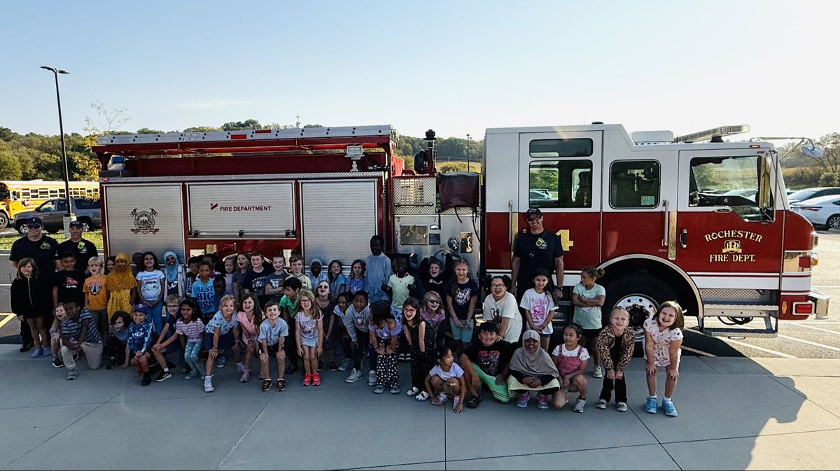 Thank you to the Rochester Fire Department for visiting our 2nd grade students today #overlandrps