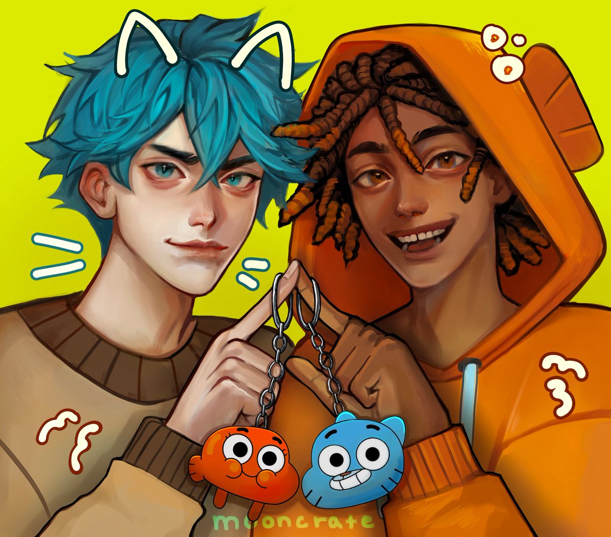 mooncrate_'s tweet image. The best duo
 #WWWOG #TAWOG #gumballanddarwin