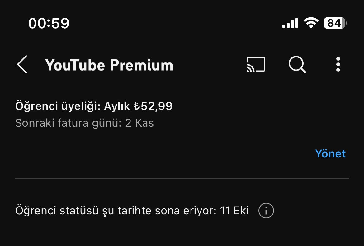 muzoo_34's tweet photo. Öğrencilik bitti artık kullanamıcaz ucuza yt premium https://t.co/KZdseDWMBg
