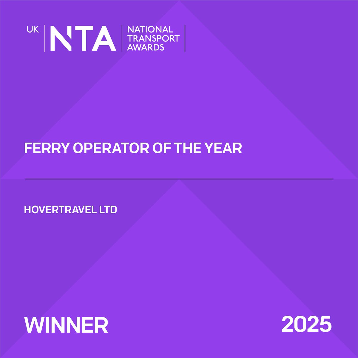 TransportTimes's tweet photo. 🏆 Ferry Operator of the Year
Congratulations to @HovertravelLtd, recognised for outstanding service connecting Portsmouth and the Isle of Wight. A unique and much-loved operation. 👏 #UKNTAs25 https://t.co/j7RGI6KGMR