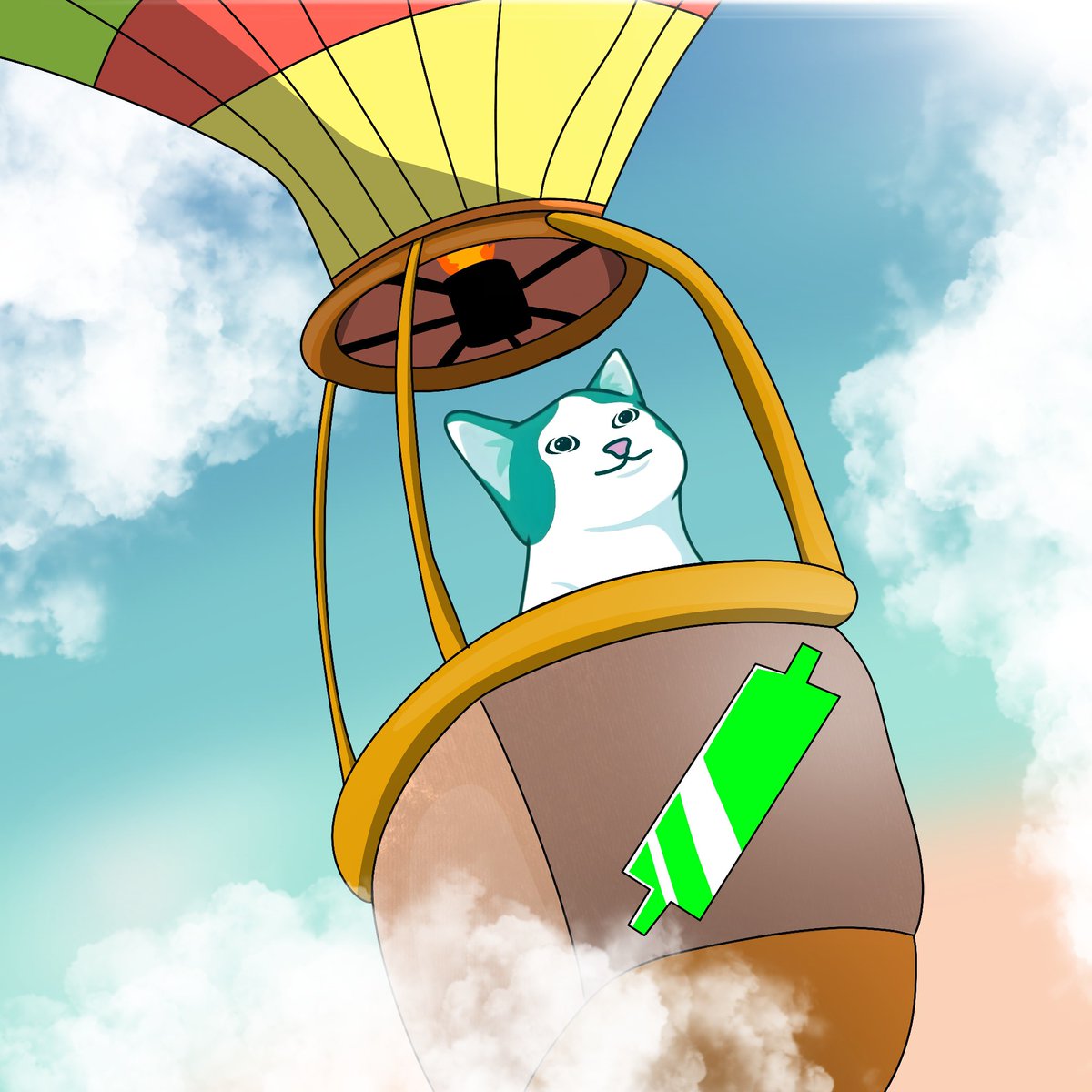 Popcat_XPL's tweet photo. The POPCAT hot air balloon has started to take off 🌤️ Don't just watch from below, let's go up together! 🚀🐱 #POPCAT $POPCAT https://t.co/f7VHY1r3eb