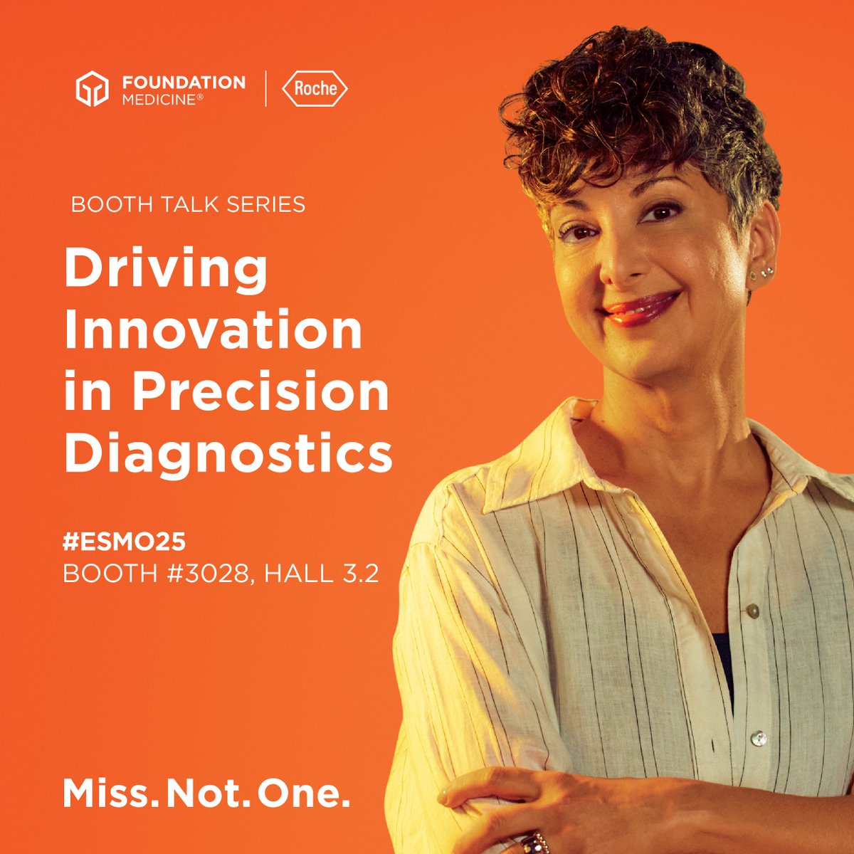 FoundationATCG's tweet image. Visit booth 3028 in Hall 3.2 at #ESMO25 for discussions around the latest advancements in cancer care. Join us for our #BoothTalk series and connect with Foundation Medicine experts on our latest innovations in precision diagnostics: foundationmedicine.com/event/esmo-202…