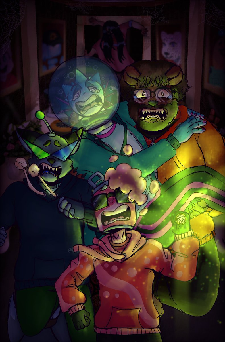 kiwiwikiart's tweet photo. Four clooless men in a mansion
Gotta start with some good ole horror for October :)
#clooless #frousefanart #fanart
#codecloo https://t.co/34HMJLhKSA