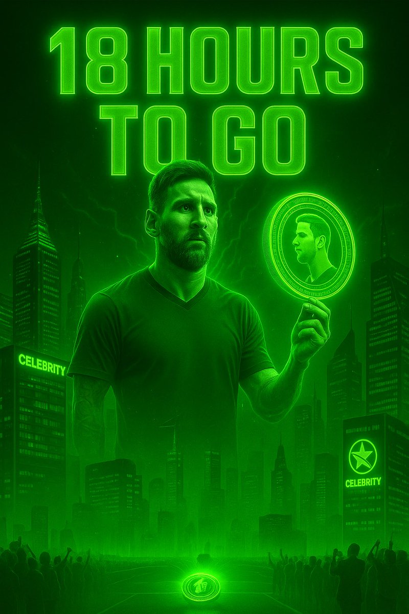 CelebrityPump's tweet photo. 🔥 The countdown doesn’t stop. The city is glowing, the world is watching, and the future is almost here.

💡 18 HOURS TO GO – Messi’s coin is about to change the game forever.

🌍 Are you ready to be part of the revolution?

👉 https://t.co/n9ktefAQkK

#MessiCoin #CelebrityPump #CryptoRevolution #NextLevelFinance #CountdownToHistory