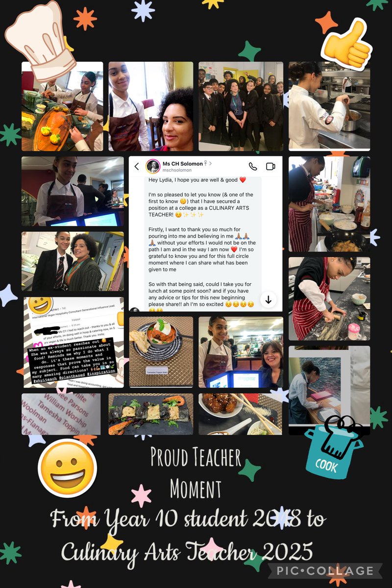 Moment to brag … 🥁 super proud of this girl … 😍👇🏽 👏🏽🥳 from a H&amp;C student in 2018 to a Culinary Arts Teacher in 2025 things why I do what I do …. ☺️
#proudteacher