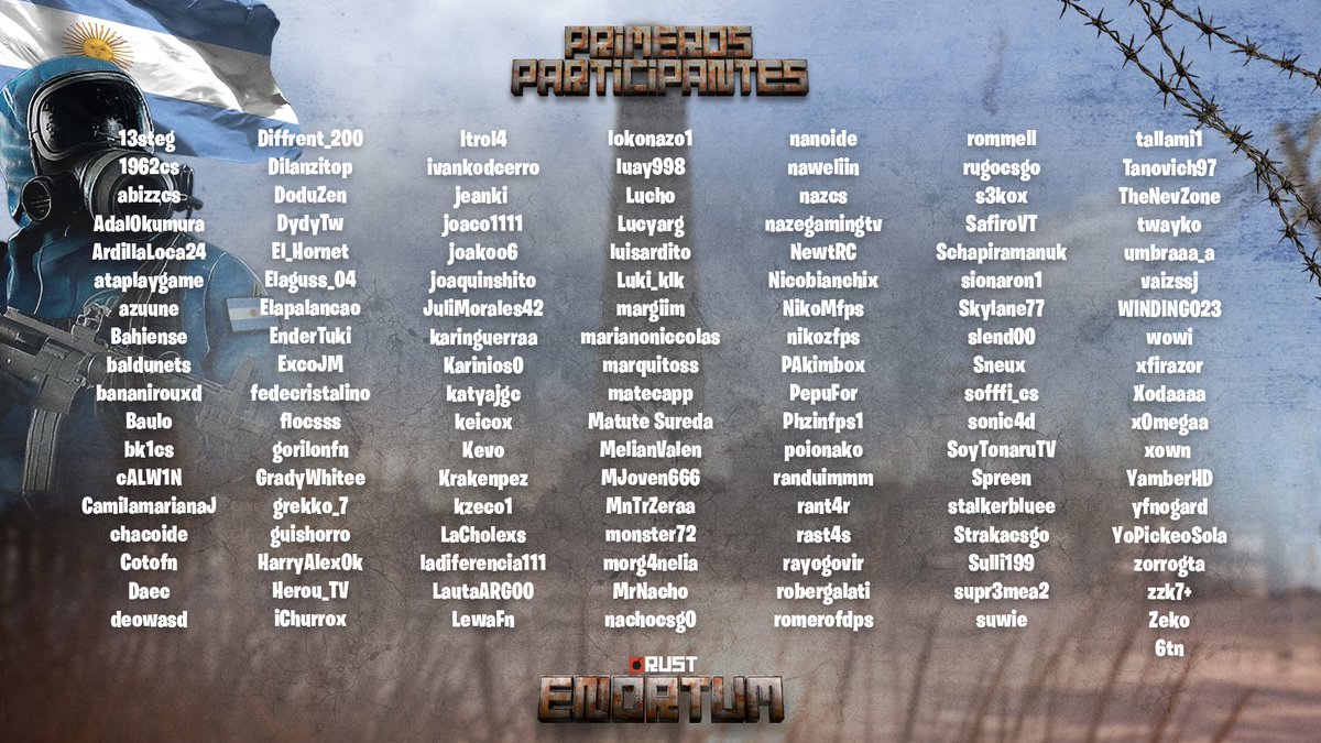 ENORTUM's tweet image. PRIMEROS PARTICIPANTES CONFIRMADOS, NOS VEMOS MAÑANA