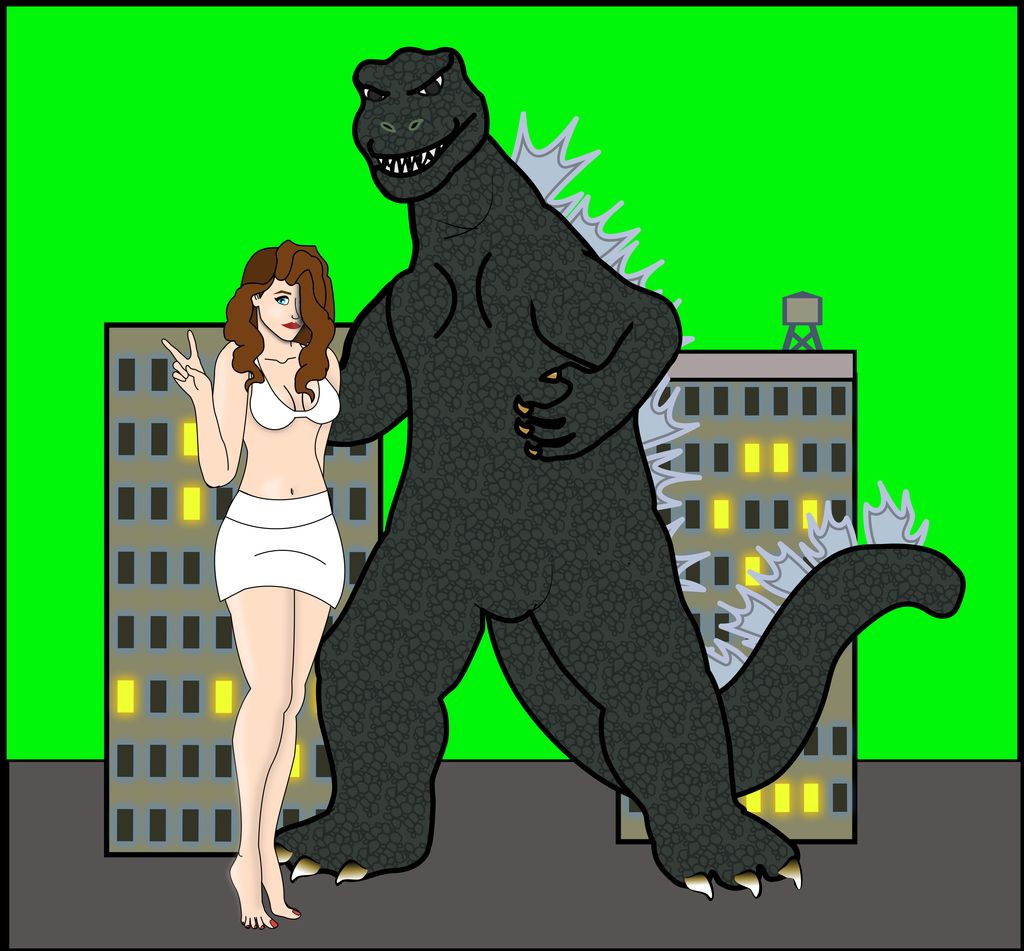 MikeeMort's tweet photo. My first submission for #KaijuChaos shows that #Godzilla always has time for his fans, especially 50ft women!
#ArtPrompt #SpookySeason #Criptober #PrimalFears #CriptoberWeekOne #CriptoberRevival https://t.co/IoeyNE42Ic