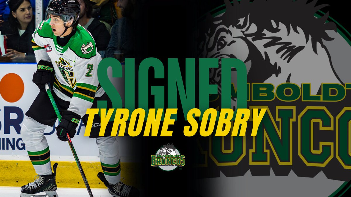 The Humboldt Broncos are proud to welcome Tyrone Sobry to the roster for the 2025/26 season! 

Tyrone joins us from the Prince Albert Raiders (WHL) after spending the past two seasons in the WHL. He also has a special Broncos connection — his dad, Rick Sobry, was a former