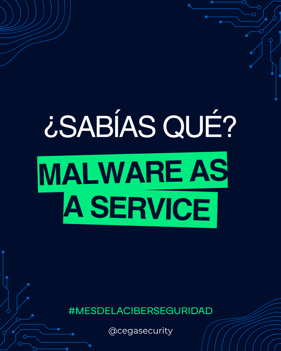 cegasecurity's tweet photo. Sabías qué… existe el “Malware-as-a-Service”?

En CEGA Security creemos que la conciencia es la primera línea de defensa.

#MesDeLaCiberseguridad #ConfianzaDigital #CiberseguridadEmpresarial #CEGASecurity #CyberAware https://t.co/6Z7tDxOfTR