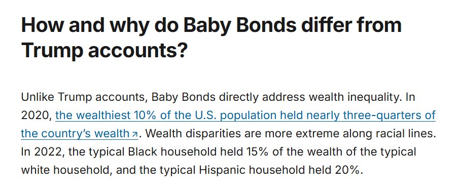 BrookingsEcon's tweet image. OBBBA-created &quot;Trump accounts&quot; resemble Baby Bonds on their surface, but as @davidmwessel explains, the latter were designed with a specific purpose in mind. 

Read more -&amp;gt; brookings.edu/articles/what-…