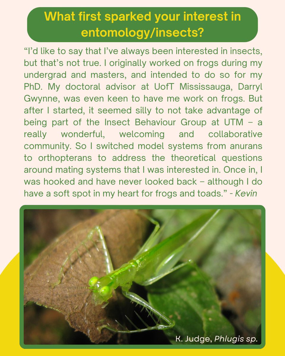 EntSocAlberta's tweet image. (1/2) Pleased to introduce ESAB’s October Featured #Entomologist, Dr. Kevin Judge!