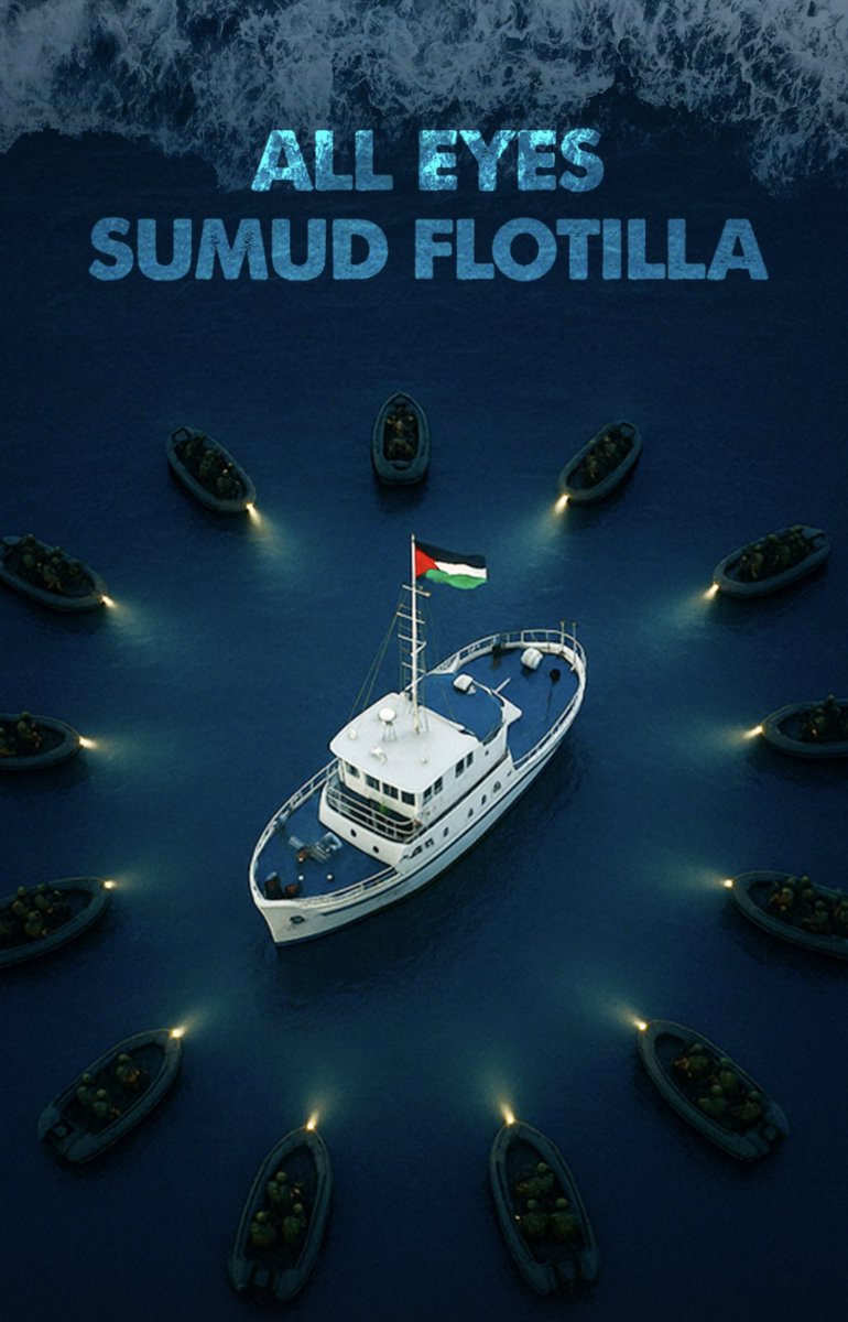 #AllEyesOnSumudFlotilla 
#FreePalestine #FreeGlobalSumudFlotilla