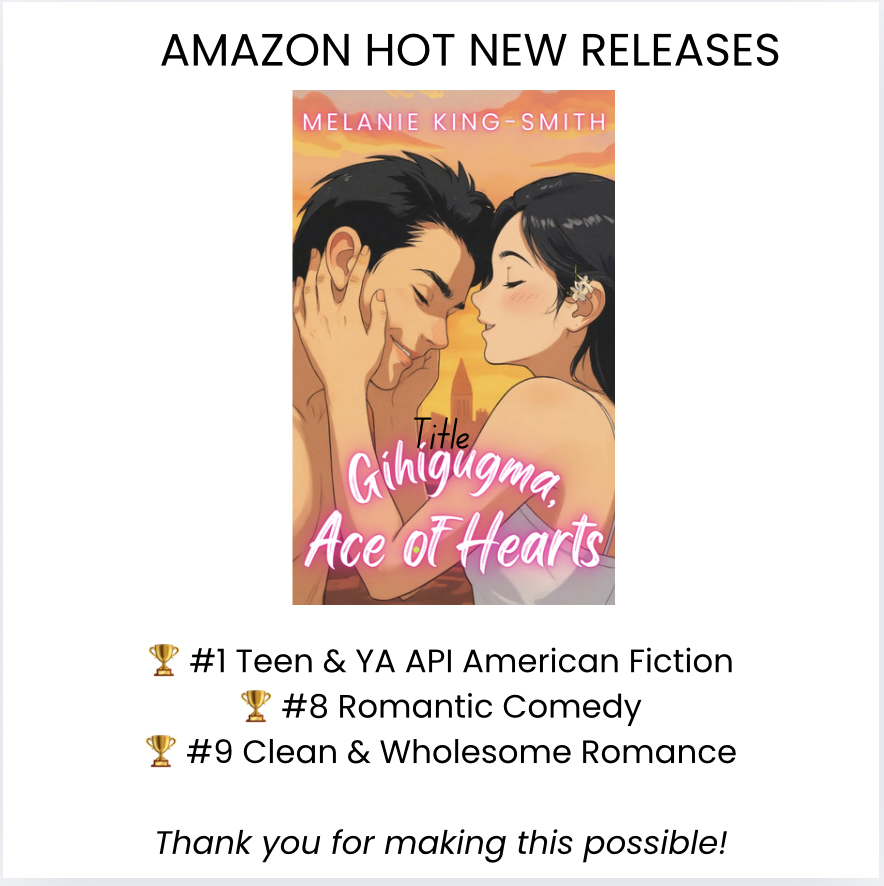 MiLFYBooks's tweet photo. OOKAY, 3-day check-in and I have to share because I'm screaming on the inside! 📷 GIHIGUGMA, ACE OF HEARTS is showing up in the charts!

Amazon's Hot New Releases:
🏆 #1 in Teen & YA Asian & Pacific Islander American Fiction
🏆 #8 in Romantic Comedy
🏆 #9 in Clean & Wholesome Romance

...and is now a TOP 100 BESTSELLER!

I am so incredibly grateful to every reader who has taken a chance on Jomar and Mitchelle's story. This is all because of YOU!

Want to see what all the fuss is about? Grab your copy here: https://t.co/m1vAxeAEIx

Tell a friend & Let's keep this momentum going!