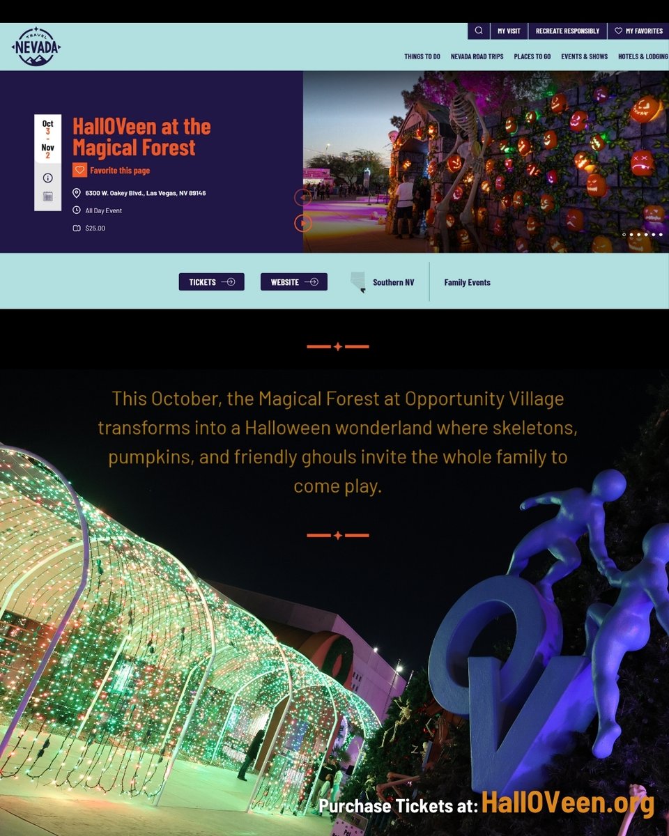 MagicalForestOV's tweet photo. As seen listed on @TravelNevada! ⁠
⁠
What does a spooky train ride, trick-or-treating, and a great cause have in common?⁠ They're all part of the fun at #HallOVeen at the Magical Forest, 1 of Nevada's favorite family-friendly traditions in #LasVegas!⁠

https://t.co/YS95tw4nOj https://t.co/45bVoi6P68