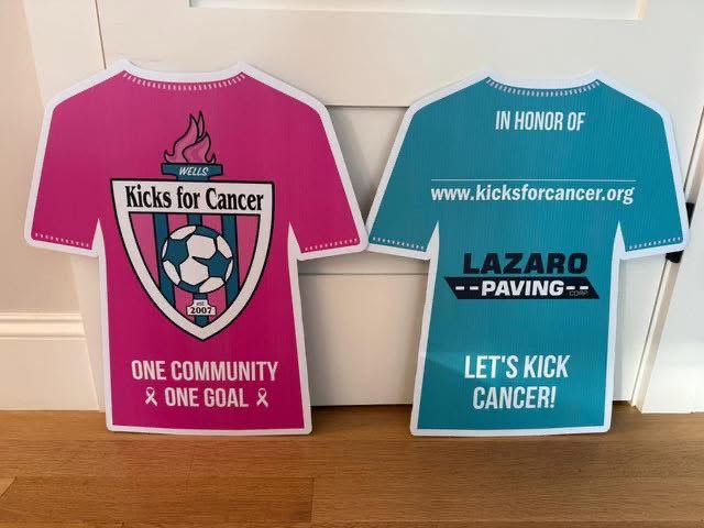 Kicks for Cancer would like to thank this year’s very generous lawn sign sponsor, Lazaro Paving Corp.!