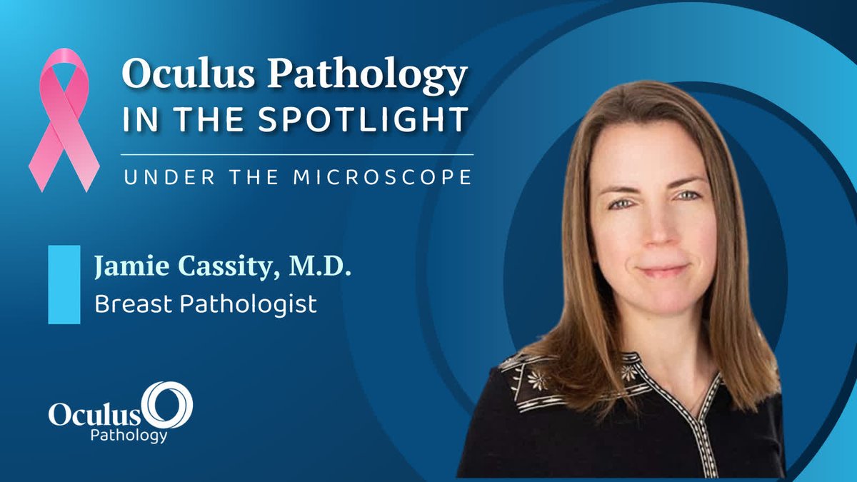 October is Breast Cancer Awareness Month, and we're proud to highlight the vital role pathology plays in early detection and treatment. Meet Dr. Jamie Cassity, a pathologist at Oculus Pathology whose expertise in breast pathology helps guide timely, l... thinkoculus.com/pathologist-sp…