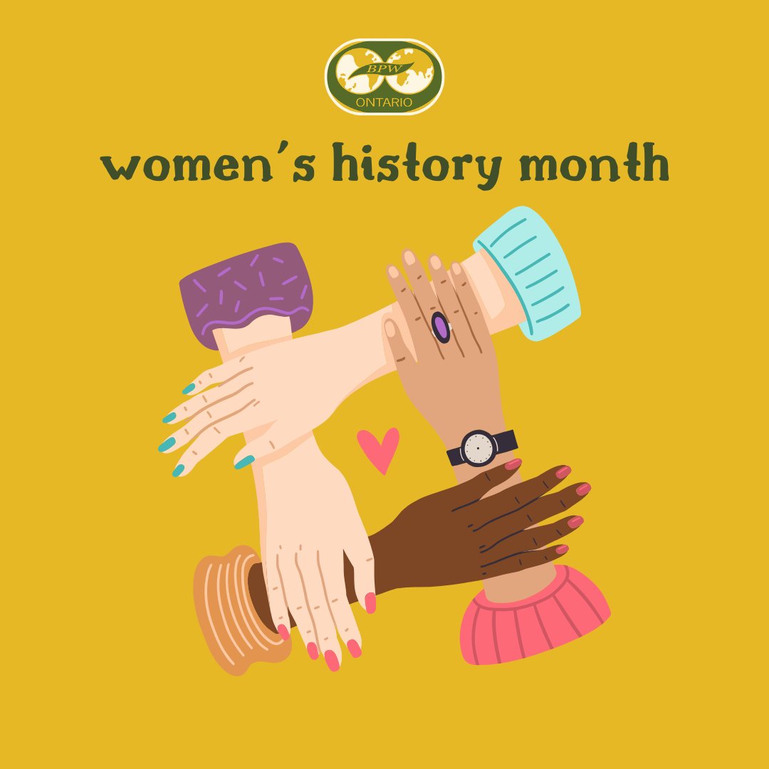 October is Women's History Month in 🇨🇦!

BPW Ontario champions equality, echoing this mission. As a women-led organization with UN status, we advocate &amp; collaborate to remove barriers. 💪🌎 

Join the network! 🔗 in bio!

#WomensHistoryMonth #BPW #Equality #Canada #Advocacy