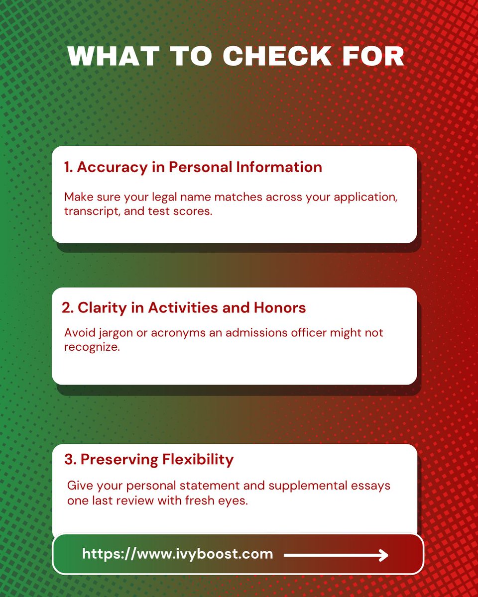 IvyBoostFremont's tweet image. Ready to submit your early applications? 🤔 Here’s a list on what to check for. What else is on your checklist? 📝
Full Article: tinyurl.com/ycyekhm8
More College Counseling Here: ivyboost.com/sign-up
#CollegeBound #EarlyAdmissions #ApplicationTips #ivyboost