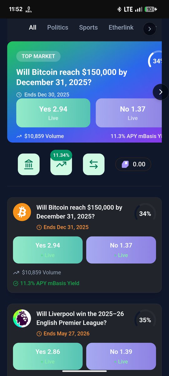 dev_zeal41110's tweet image. This market catches my eye because of its unique blend of unpredictability and potential for high returns, making it exciting to speculate and earn DeFi yield at the same time!
#Tezos #Etherlink #TZAPAC @5050_fi