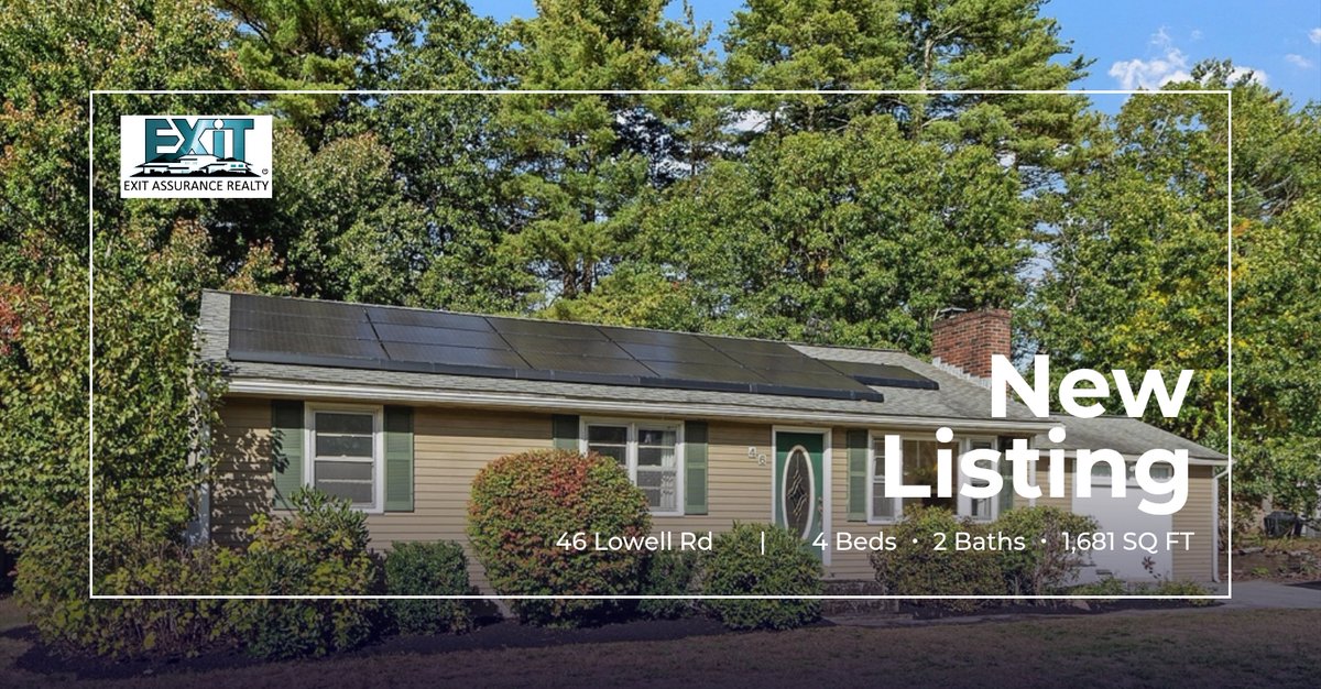 GrotonRealtor's tweet image. 📍 New Listing 📍 Take a look at this fantastic new property that just hit the market located at 46 Lowell Rd in Pepperell. Reach out here or at (508) 864-7487 for more information

Jeff Gordon
Broker/Owner, EXIT Assurance Realt... homeforsale.at/46_LOWELL_RD_k…