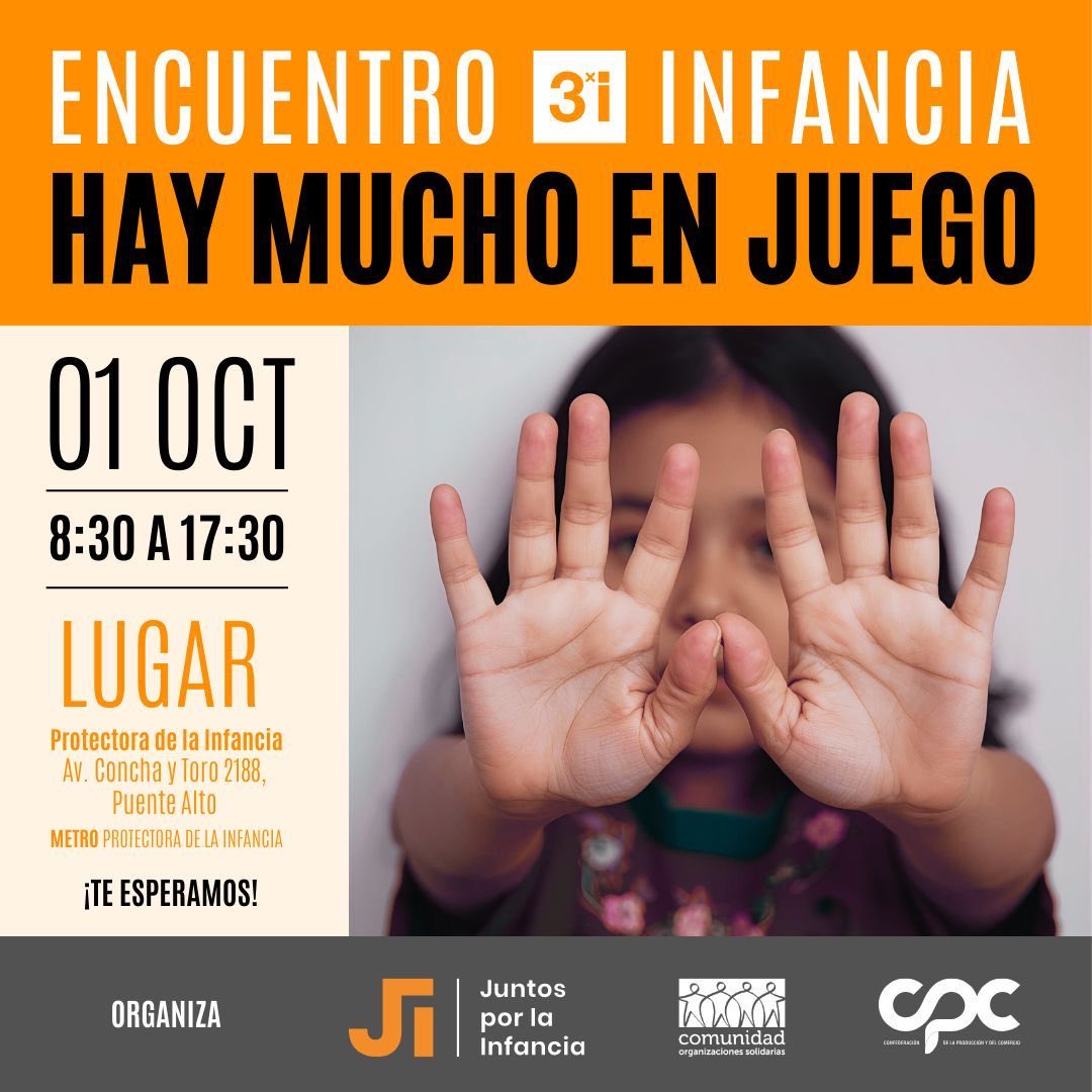 ENCUENTRO 3xi INFANCIA HAY MUCHO EN JUEGO
Verónica Hoffmann Directora Ejecutiva <a href="/FundaChileUnido/">Fundación ChileUnido</a> y Victoria Reyes Directora Programa Acompañamiento Mujeres con embarazos vulnerables fueron invitadas a una jornada de reflexión y trabajo en cuidado reparativo de infancia en Chile!