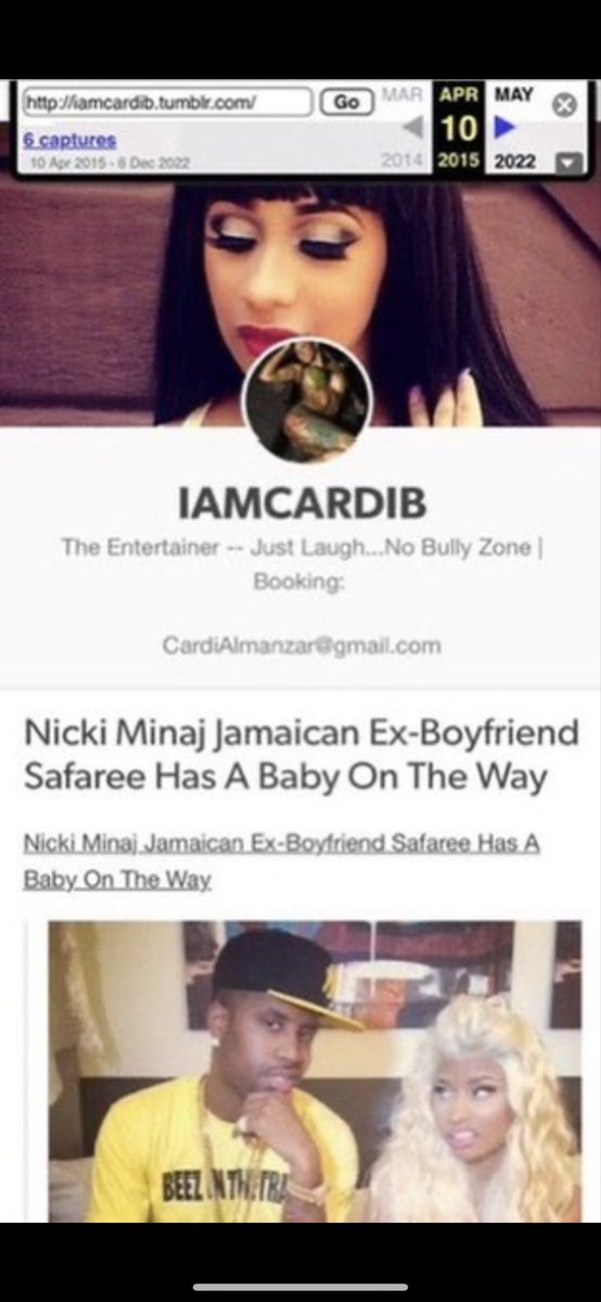 harajukusp's tweet photo. Friendly reminder that Barney B was a literal Nicki updates page…she BEEN obsessed. Her old Facebook was full of Nicki memes/photos too. https://t.co/JeIicLTUe4