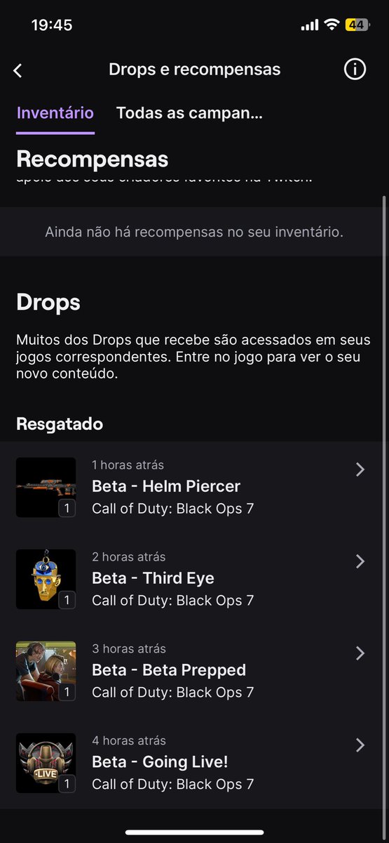 Riicardoferraz's tweet photo. @Activision @CallofDuty @CallofDutyBR  ja assisti varias lives o dia inteiro e ainda nao ganhei minha key ;-; me ajuda por favor??? https://t.co/mUFPW5rv6L