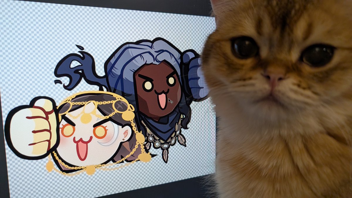 i found this photo of my cat from back when i was working on the cloak and dagger emotes lol .... he has quality checked every emote so far for us everybody say thank you Ringo