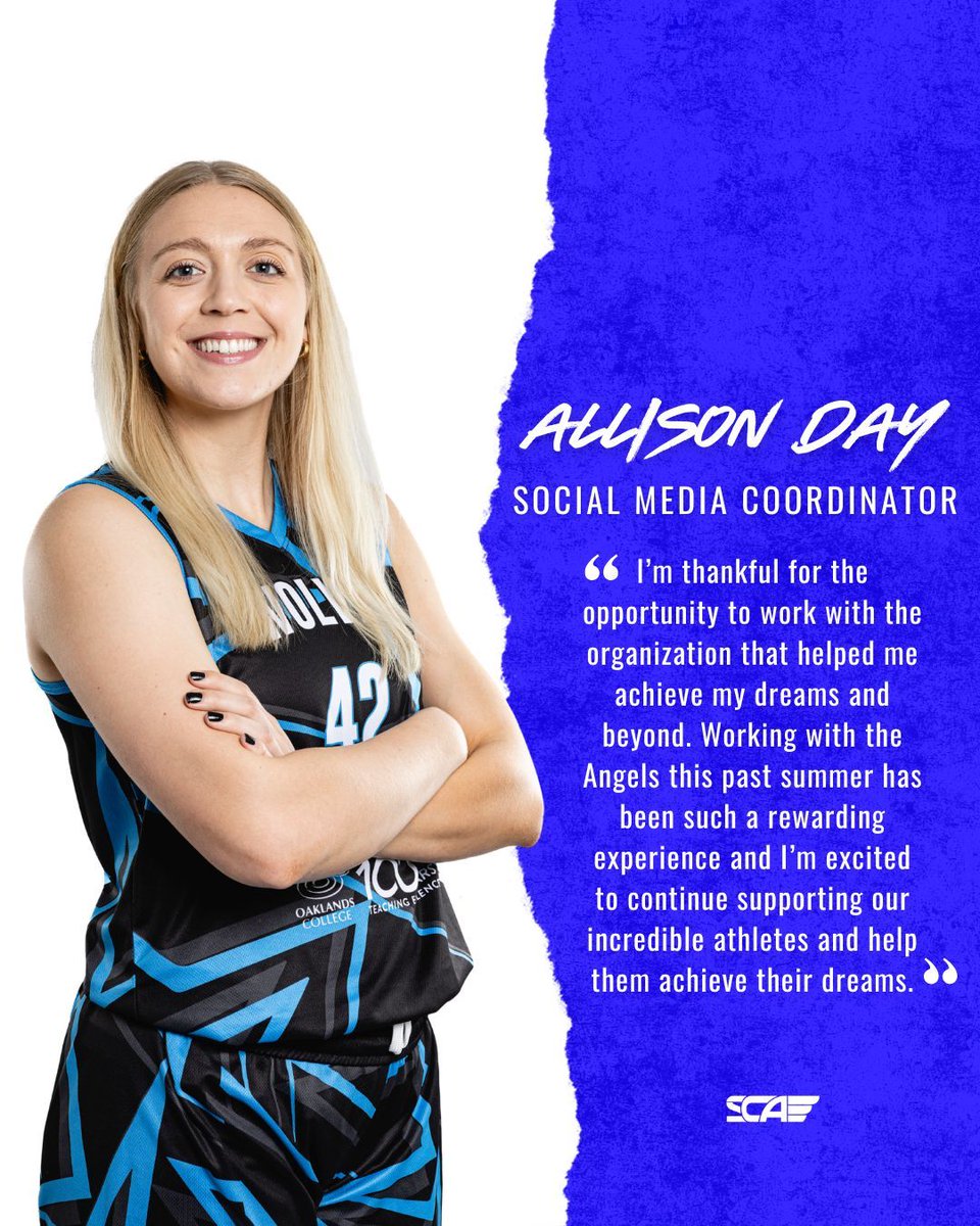 We’re excited to introduce the face behind the screen: Allison Day! Angels alum, college hooper, &amp; professional basketball player– she's now leading the way as our Social Media Coordinator. ✨ 

#SCAFam #EliteMindset #NikeFam #2025EYBL #JustDoIt