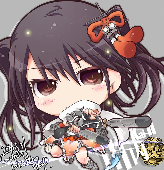 【#KURONEKO艦これデフォルメ絵(再)】 川内/川内改二 Sendai/Sendai Kai-II #艦これ #川内 #川内進水日 #川内生誕祭